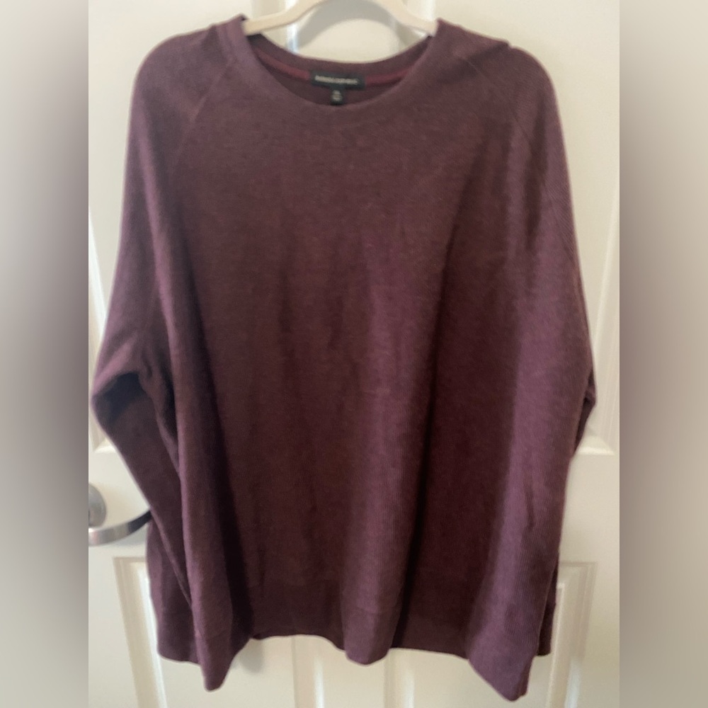 Banana Republic NWT Men's Thermal CrewNeck Burgundy Red Waffle Shirt